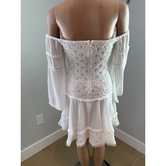 Women's Venus White Tiered Dress,  size 8 - Picture 8 of 16